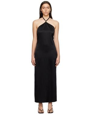 Filippa K Black Deep Back Maxi Dress
