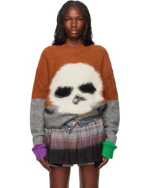 ERL Mohair Skull Intarsia Jumper - Multicolour