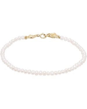 Mondo Mondo ホワイト Petite Pearl ブレスレット - ブラック