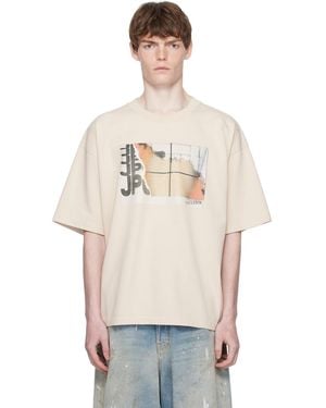 Jean Paul Gaultier Oversized Printed Fire T-Shirt - Natural