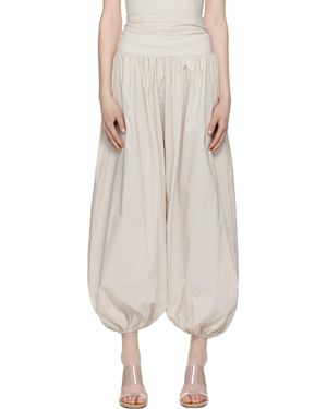 Belle Anna Taupe Blanca Lounge Trousers - Natural