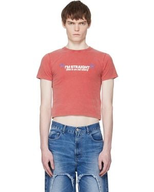 Carne Bollente 'Straight Up Gay' T-Shirt - Red