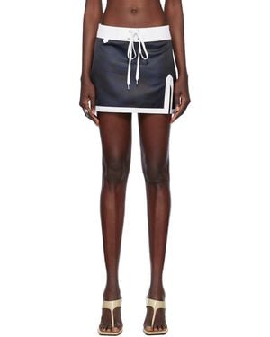 JULIE KEGELS Sateen Miniskirt - Black