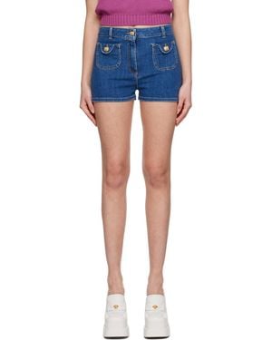Moschino ブルー Teddy デニムショートパンツ