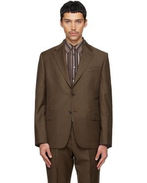 Paul Smith Two-Piece 'The Brierley' Sharkskin Wool Suit - Brown
