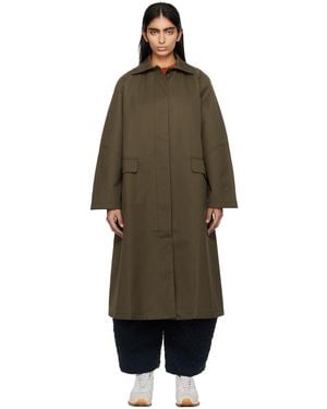 Cordera Raglan Sleeve Trench Coat - Black