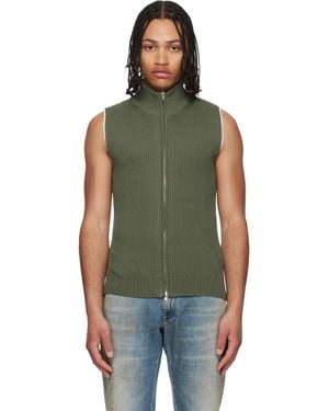 MM6 by Maison Margiela Khaki Zip Vest - Green