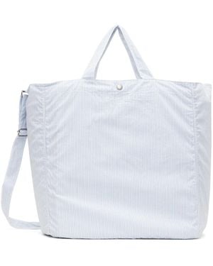 Comme des Garçons Stripe Garment Tote - White