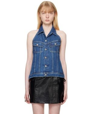 Our Legacy Indigo Strap Denim Vest - Blue