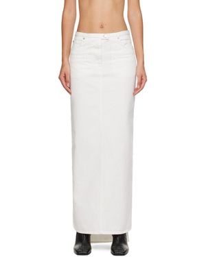 Courreges White Seven-pocket Denim Maxi Skirt