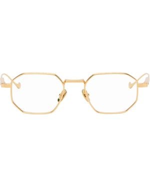 Cutler and Gross ゴールド Lansdowne 1431 スクエアメガネ - ブラック