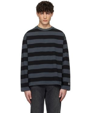 Uniform Bridge Striped Border T-Shirt - Black