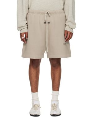 Fear Of God Taupe Soccer Fleece Shorts - Natural