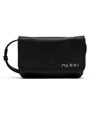 Marni Mending' Embroidery Shoulder Bag - Black