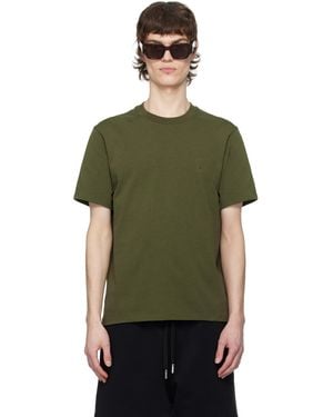 Ami Paris グリーン Ami De Coeur コットン Tシャツ