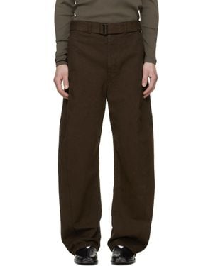 Lemaire Twisted Belted Jeans - Brown