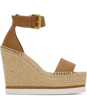 See By Chloé Sandales de style espadrille glyn brun clair à plateforme - Neutre