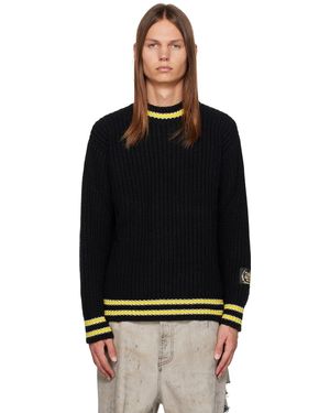 MSGM ブラック カレッジパッチ セーター
