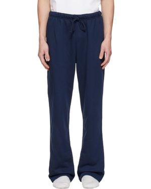 Skims Fleece Lounge Classic Straight Leg Joggers - Blue