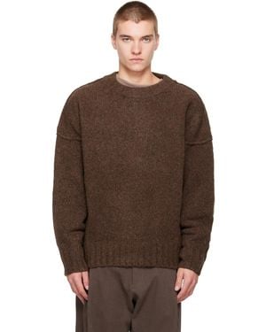 Seventh Wool Knit Crewneck Jumper - Brown