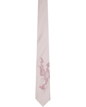 Dries Van Noten Floral Tie - Black
