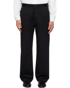 Nanamica Wide Straight Chino Trousers - Black