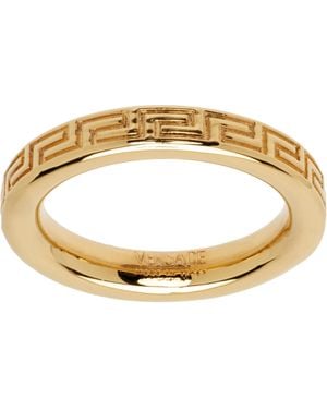 Versace Greca Ring - Metallic