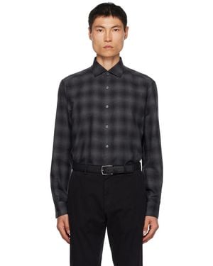ZEGNA グレー Cashco シャツ - ブラック