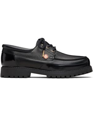 CASABLANCA Leather Boat Shoes - Black