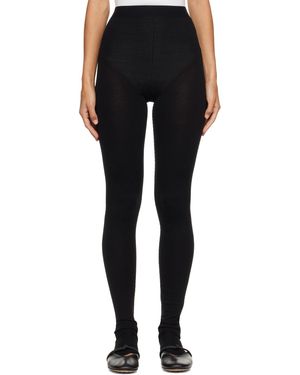 Bottega Veneta Wool Rib Seamless Leggings - Black