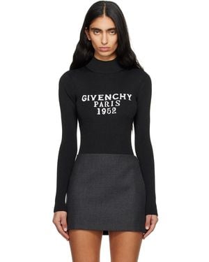 Givenchy Fine Rib '' Signature Bodysuit - Black