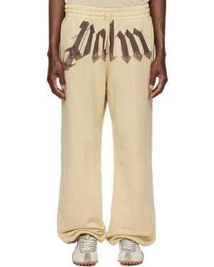 Palm Angels Big Waist Logo Joggers - Natural