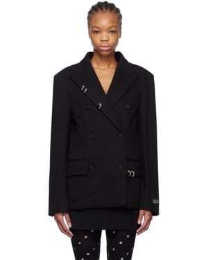 we11done Pierced Jersey Blazer - Black