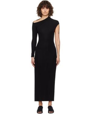 Courreges Asymmetric Maxi Dress - Black