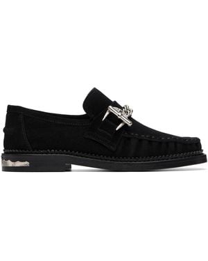 Toga Suede Loafers - Black