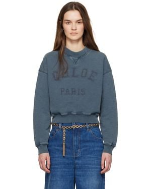 Chloé ブルー ショート ロゴ スウェットシャツ