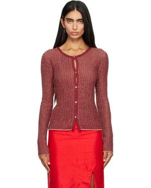 RESCHA Cardigan Devi Rouge Exclusif À Ssense