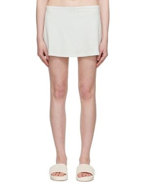 Skims Drop Needle Pointelle Miniskirt - White