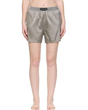 Tom Ford Stretch Silk Satin Boxer Shorts - Multicolour