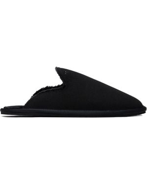 BOSS Faux-Shearling-Lined Slippers - Black