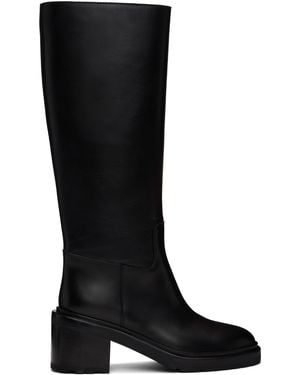 LEGRES Riding Heel Tall Boots - Black