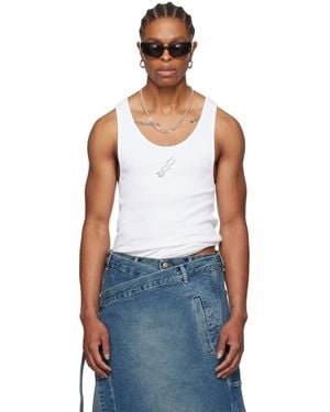 Lu'u Dan Embroidered Tank Top - Blue
