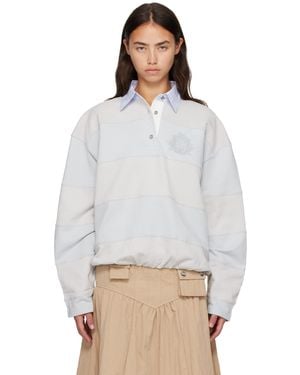 Acne Studios Striped Polo - Grey