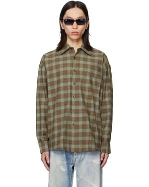 Our Legacy Khaki Borrowed Shirt - Multicolour