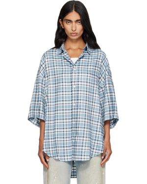 Acne Studios Checked Flannel Shirt - Blue