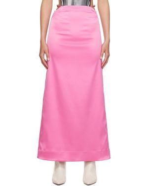 Ganni Pink Cutout Maxi Skirt