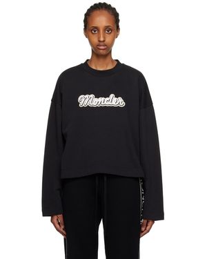 Moncler ロゴアップリケ スウェットシャツ - ブラック