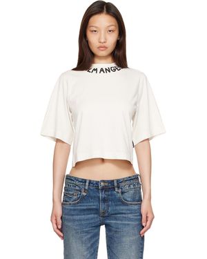 Palm Angels Off- Neck Logo Boxy T-Shirt - White