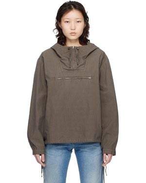 Maison Margiela Taupe Cotton Caban Anorak - Brown