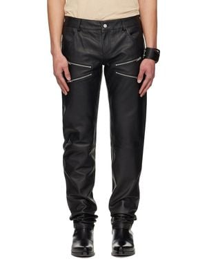 DEADWOOD Pantalon Ricki Noir En Cuir